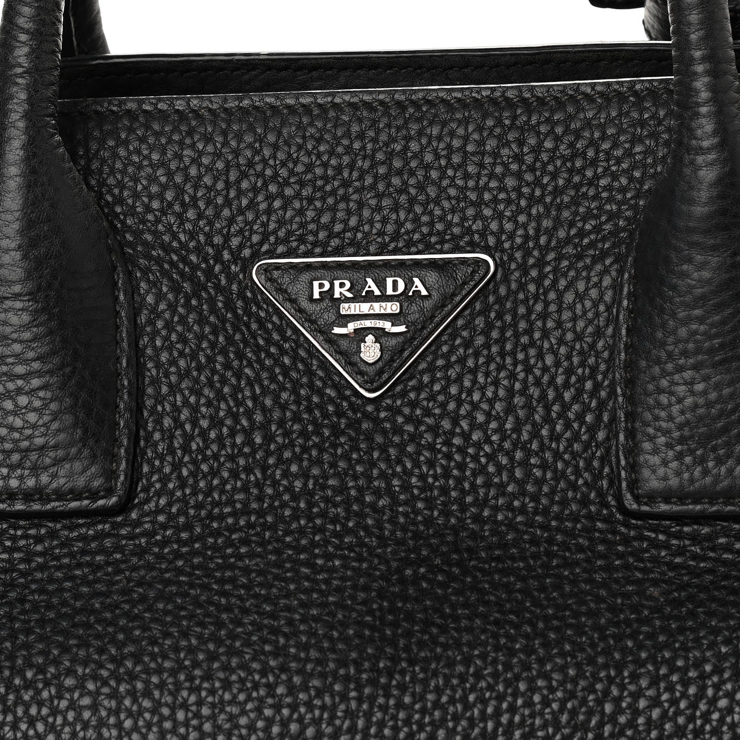 Prada Vitello Daino Shopping Tote Black 7 of 10