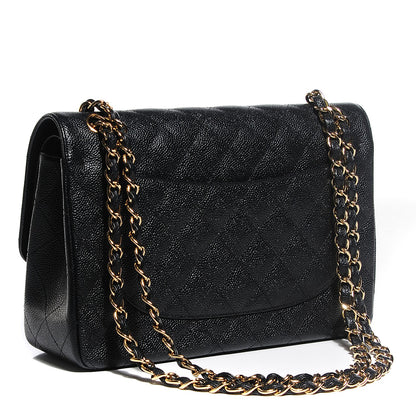 Chanel Caviar Quilted Jumbo Double Flap Black 3 of 8