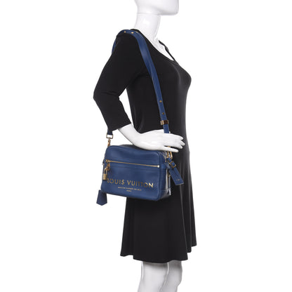 Louis Vuitton Supple Calfskin Paname Take Off Flight Bag Blue 2 of 11