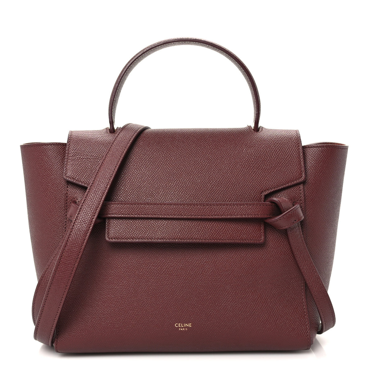 Celine Grained Calfskin Micro Belt Bag Plum 1 of 11