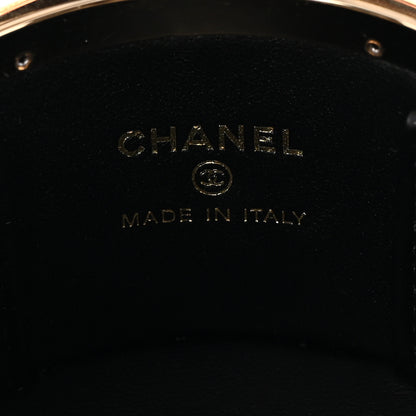Chanel Metal Lambskin Quilted Small Vanity With Chain Black 6 of 11