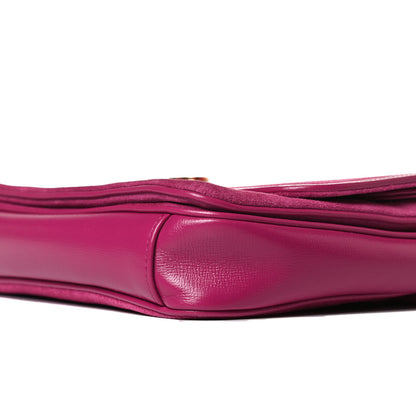 Gucci Suede Azalea Calfskin Small Marina Chain Shoulder Bag Fucsia 11 of 14