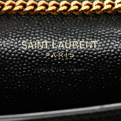 Saint Laurent Grain De Poudre Micro Classic Monogram Kate Tassel Airpods Bag Black 6 of 8