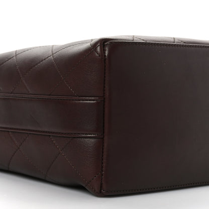 Chanel Calfskin Quilted Small On My Shoulder Drawstring Bag Brown 8 of 9
