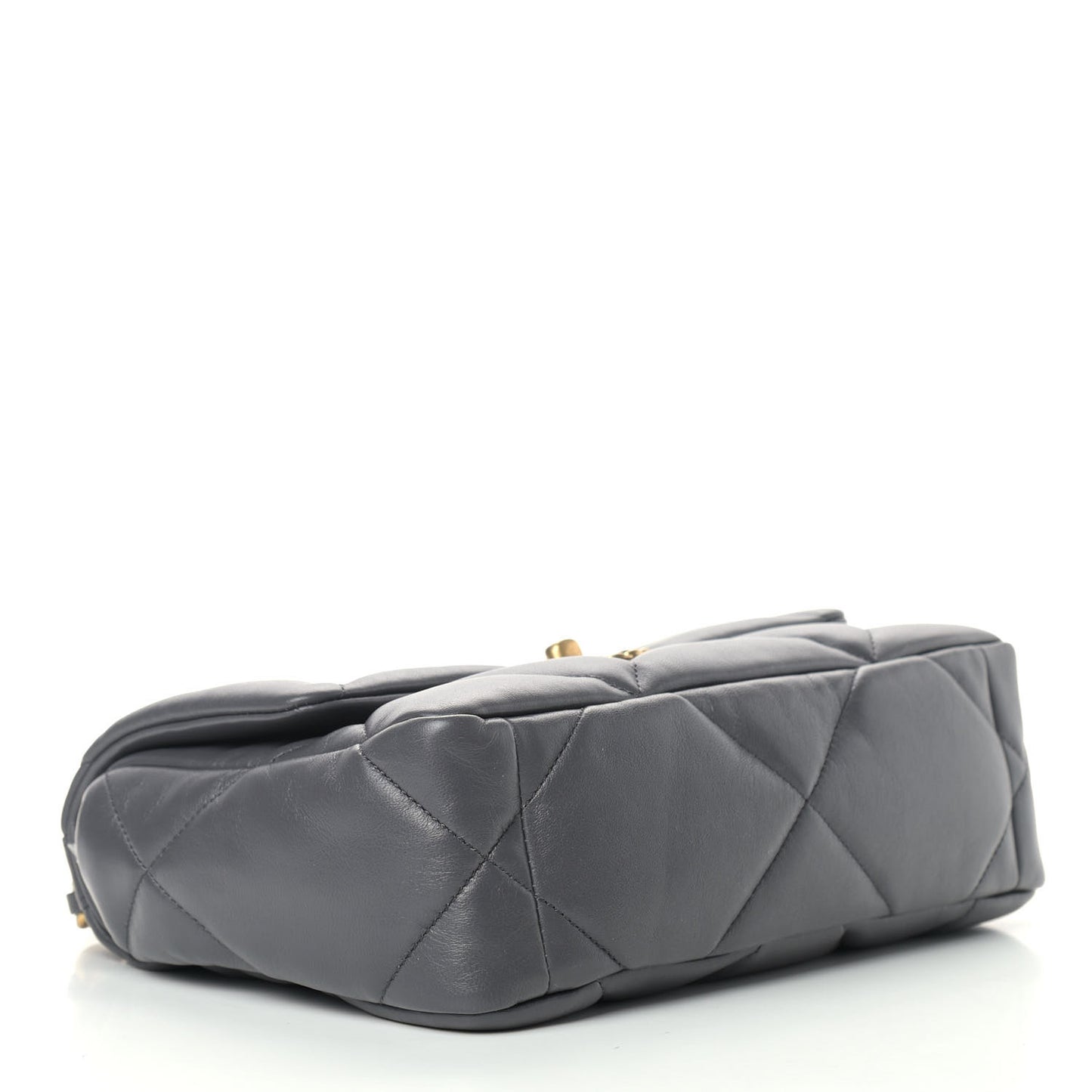 Lambskin Quilted Medium Chanel 19 Flap Dark Grey