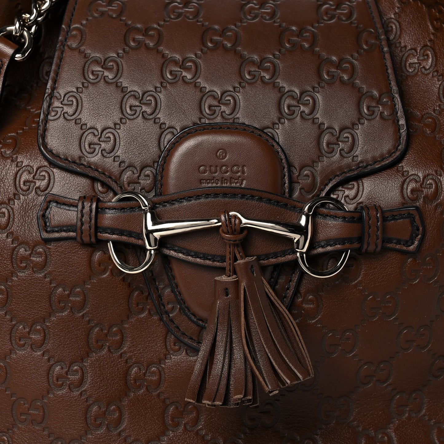 Guccissima Medium Emily Hobo Brown