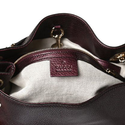 Gucci Metallic Cellarius Calfskin Medium Soho Chain Shoulder Bag Classic Burgundy 6 of 16