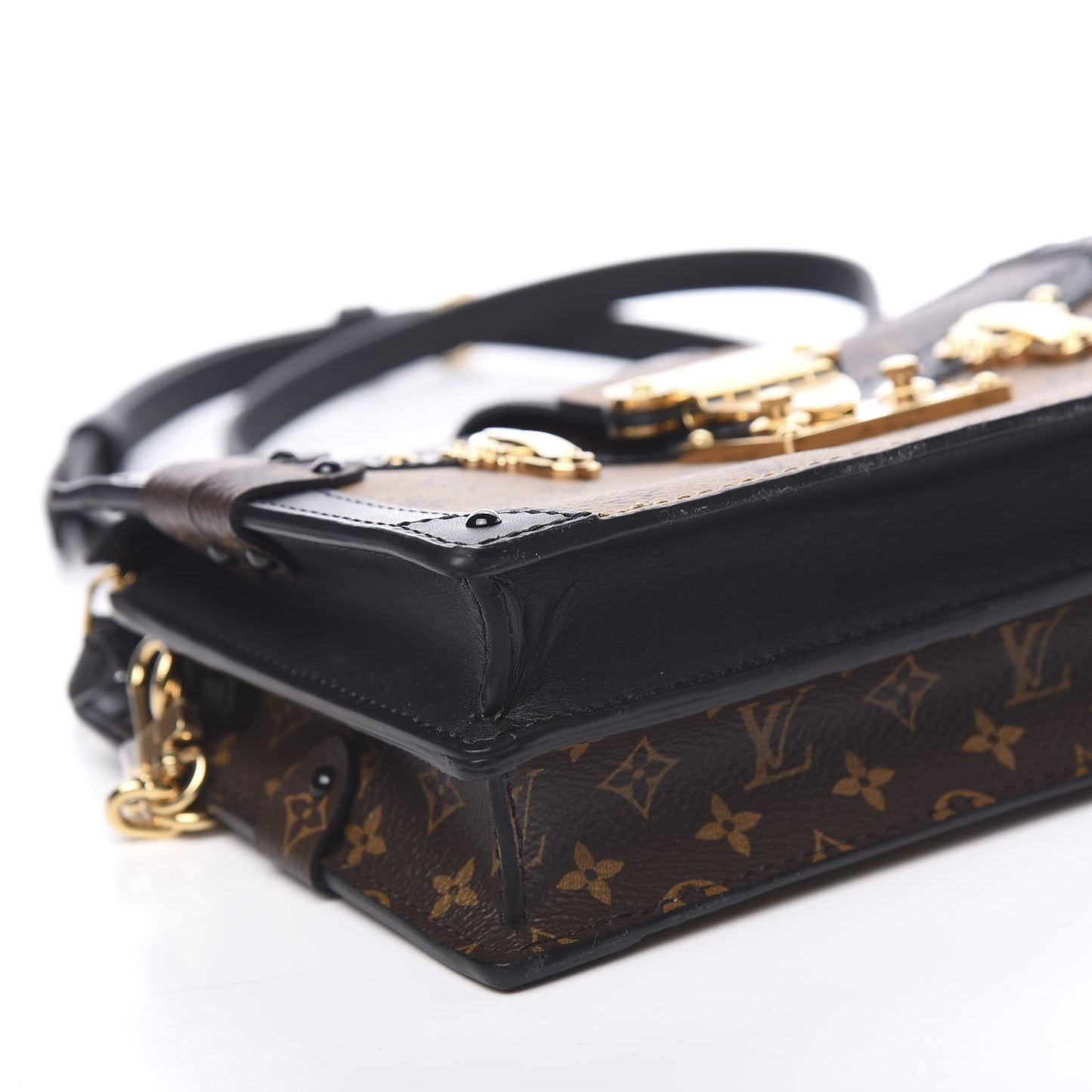 Reverse Monogram Trunk Clutch