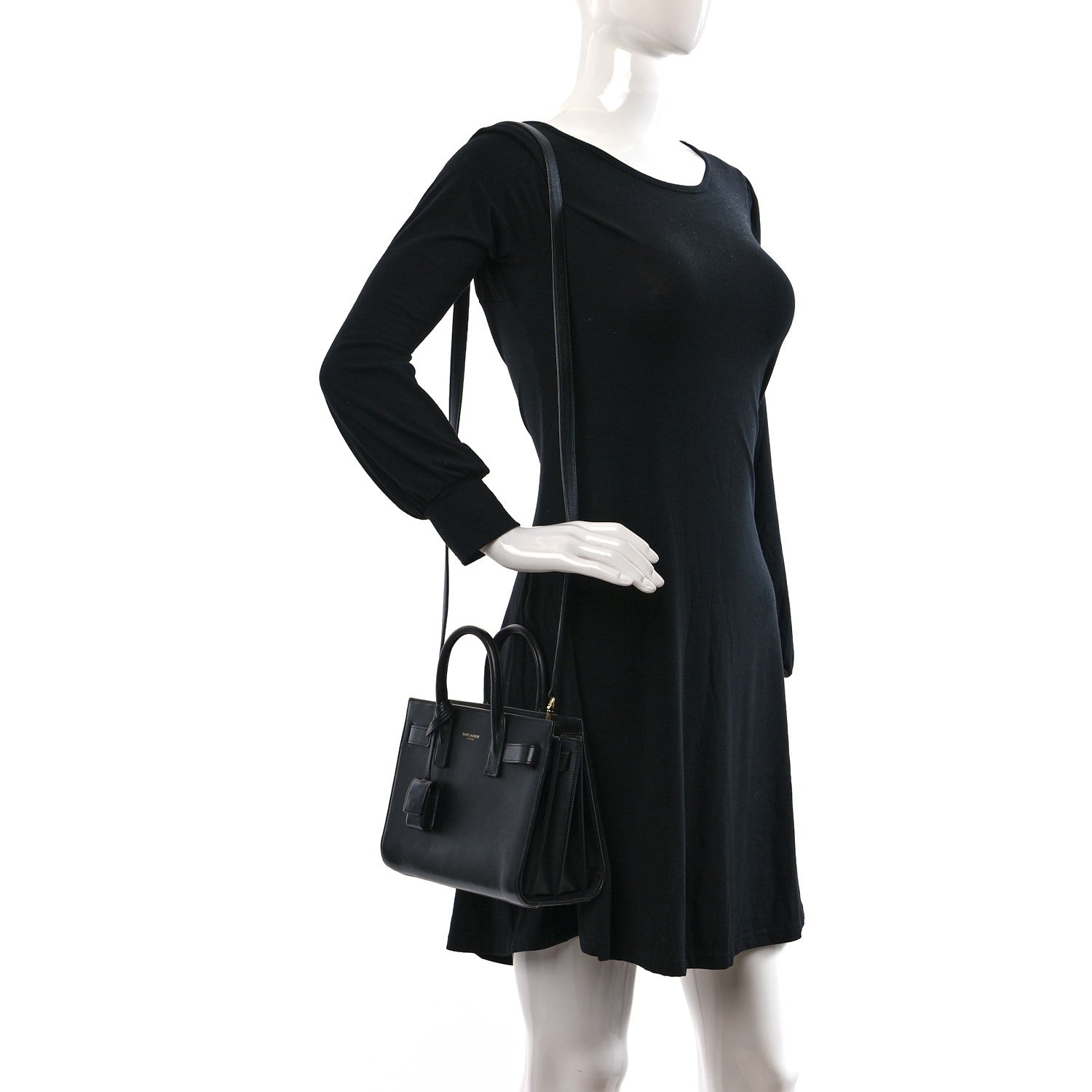 Saint Laurent Grain de Poudre Nano Sac De Jour Black 2 of 9