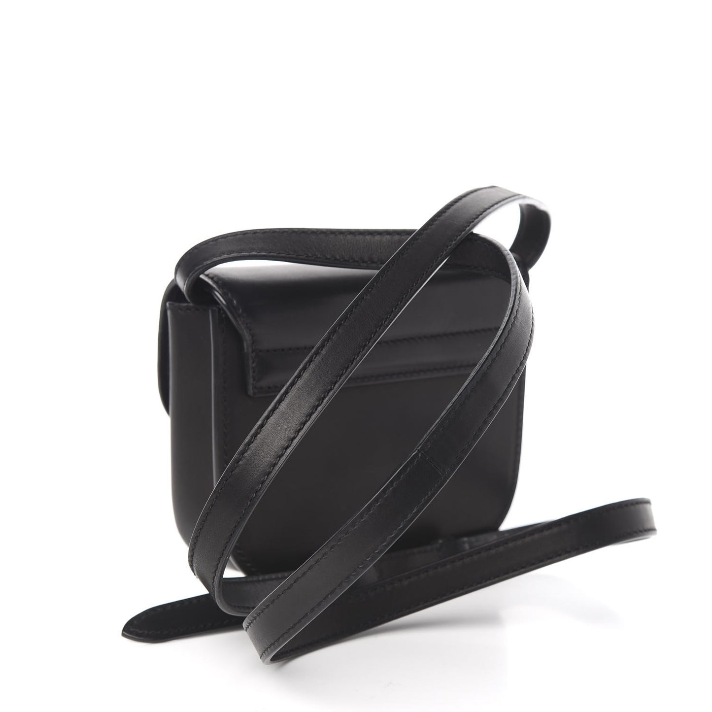 Smooth Calfskin Mini Classic Monogram Kaia Satchel Black