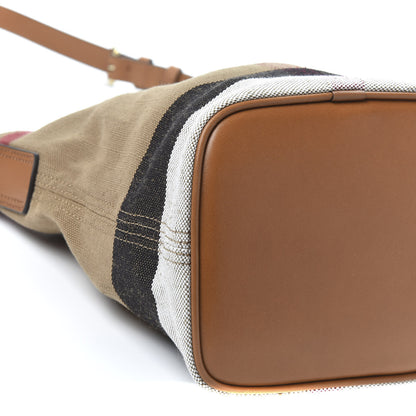 Burberry Canvas Mega Check Mini Ashby Tassel Crossbody Saddle Brown 5 of 9