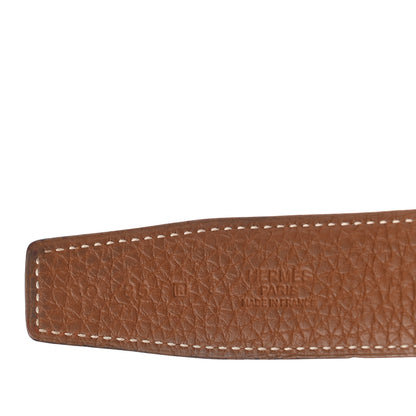 Hermes Box Togo 32mm H Belt 85 Black Gold 6 of 17