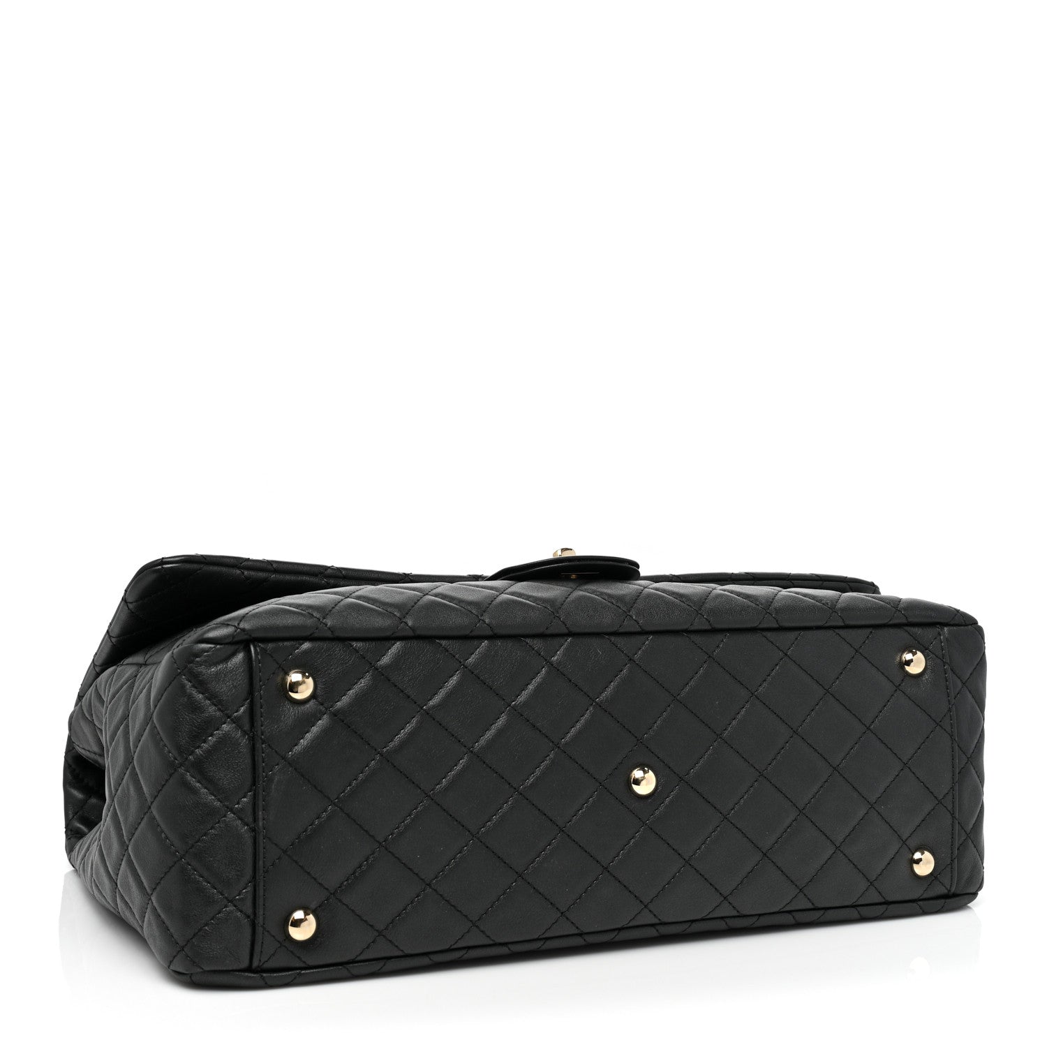 Chanel Calfskin Quilted XXL Travel Flap Bag Black 4 of 13