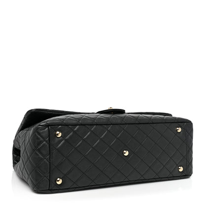 Chanel Calfskin Quilted XXL Travel Flap Bag Black 4 of 13