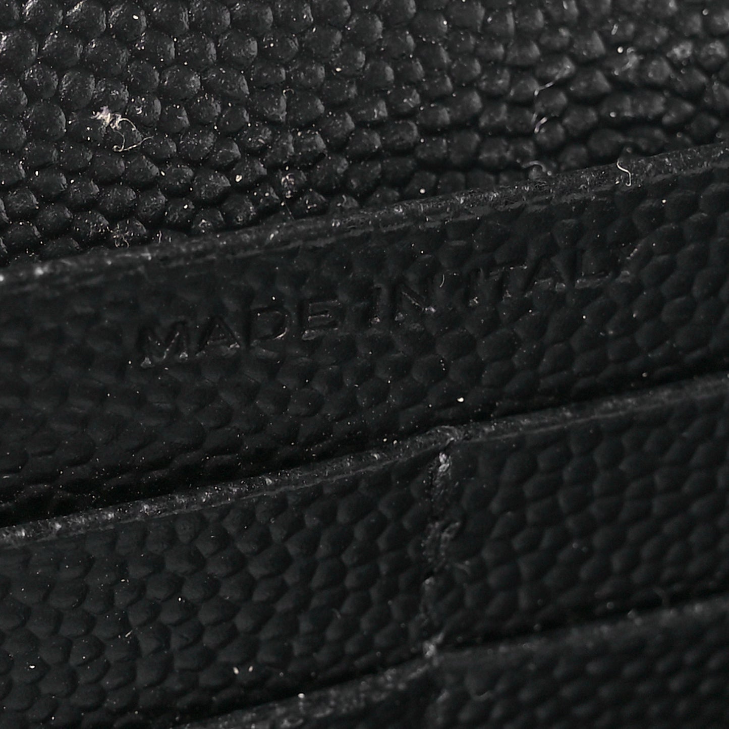 Grain De Poudre Matelasse Chevron Monogram Chain Wallet Black