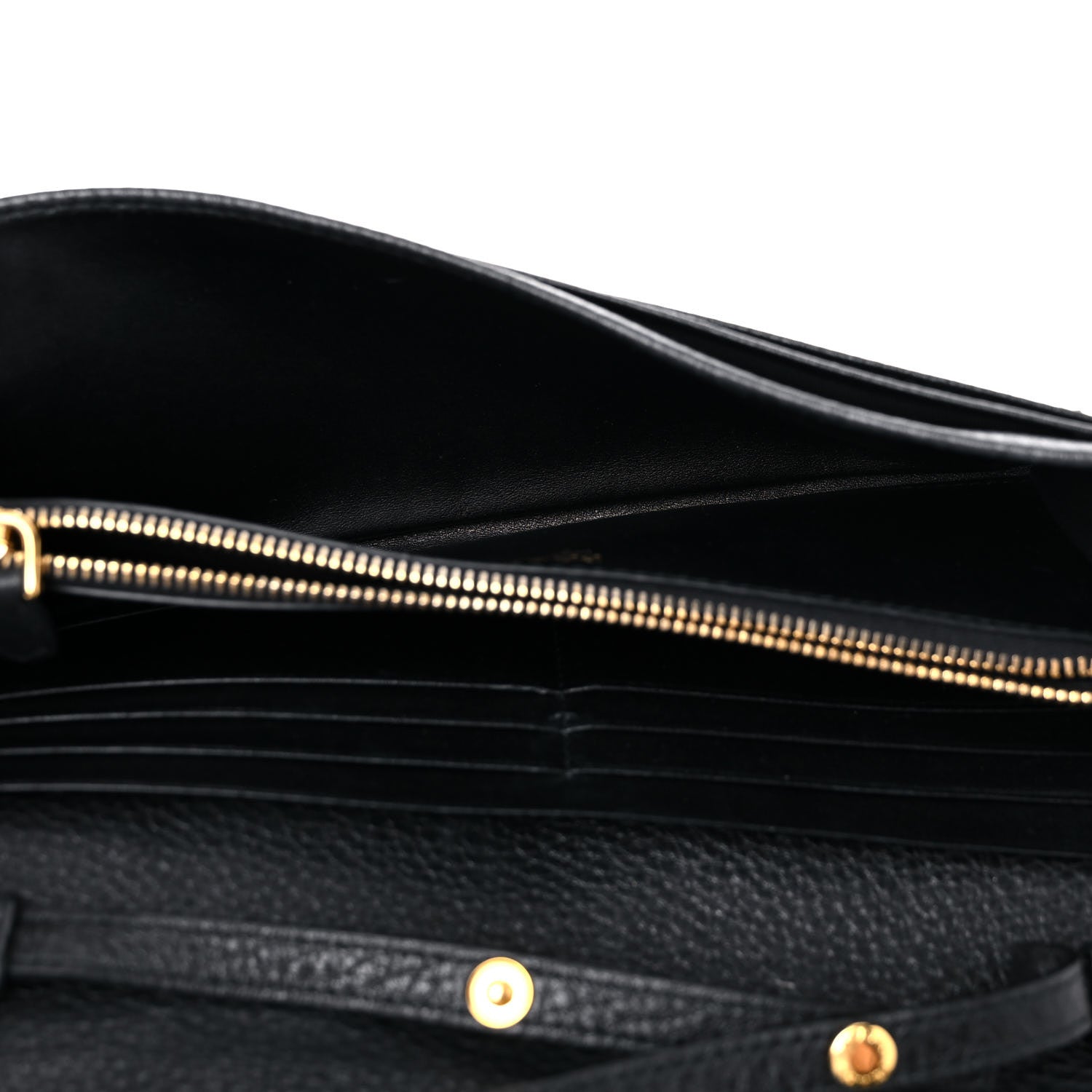 Prada Vitello Daino Chain Wallet Black 5 of 12