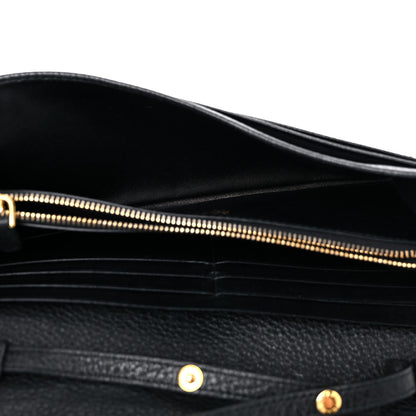 Prada Vitello Daino Chain Wallet Black 5 of 12