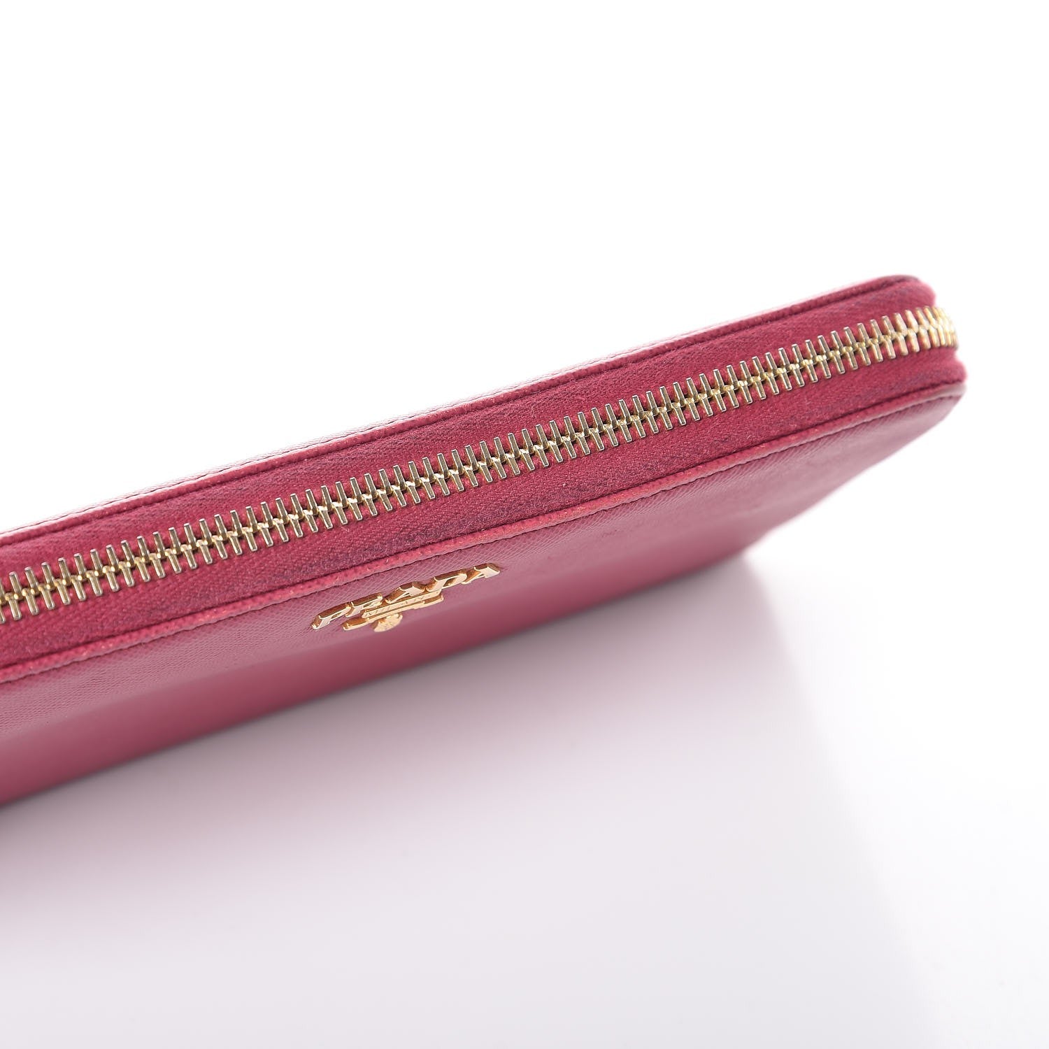 Prada Saffiano Zip Around Wallet Peonia 8 of 12