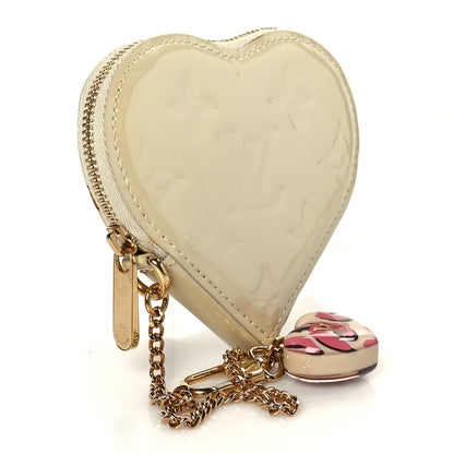 Louis Vuitton Vernis Heart Coin Purse Blanc Corail 2 of 6