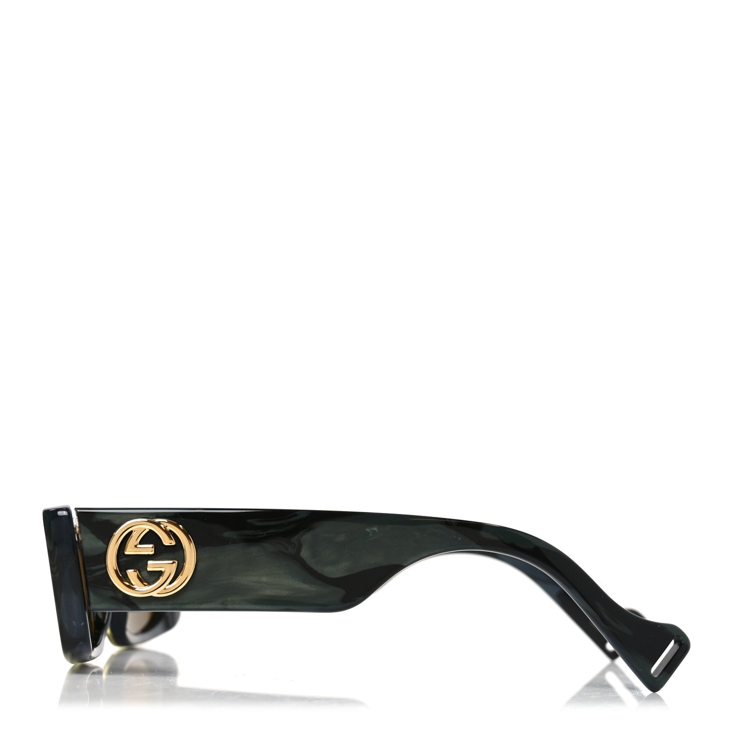 Gucci Acetate Rectangular GG0516S Sunglasses Green Bronze 3 of 7