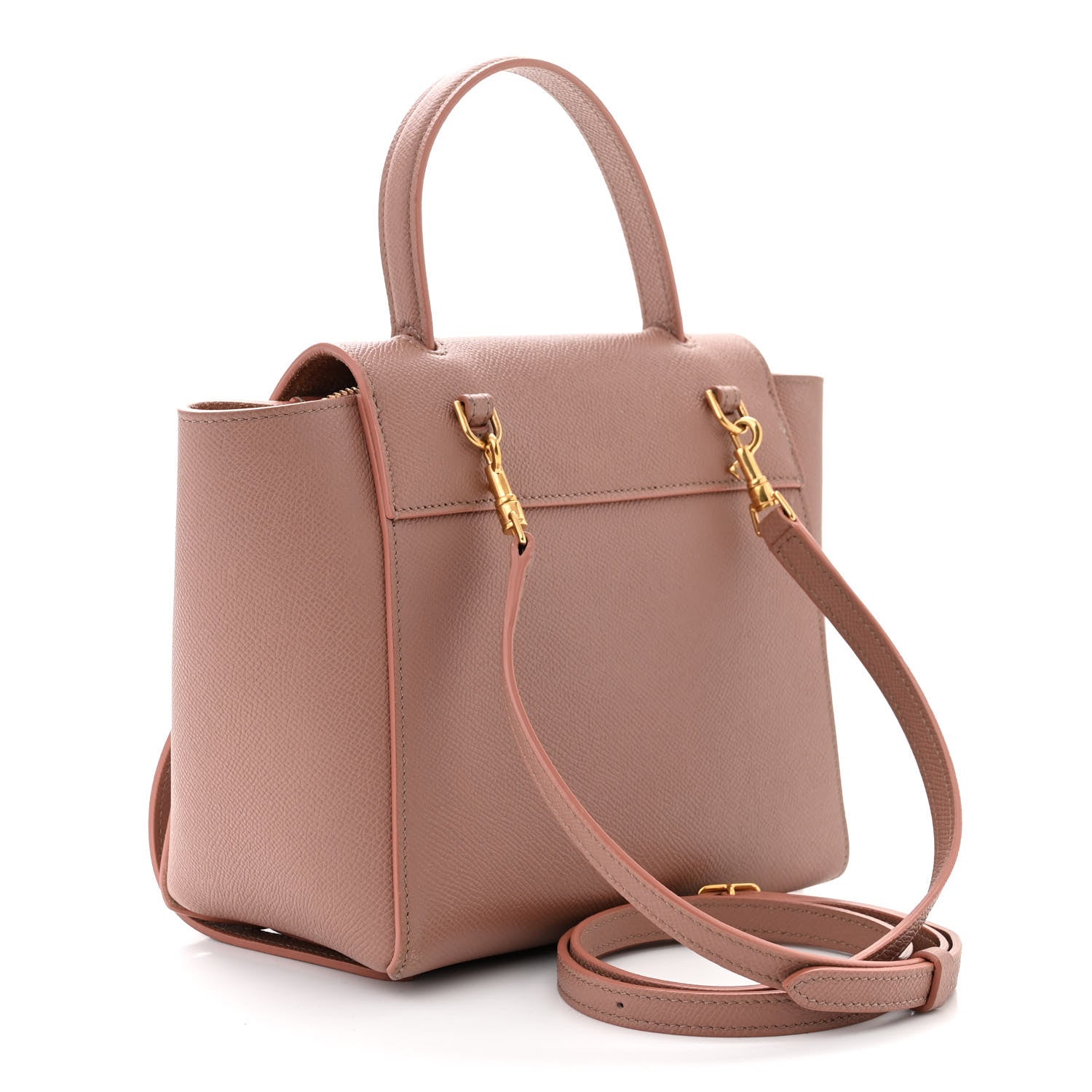 Celine Grained Calfskin Nano Belt Bag Antique Rose 3 of 12
