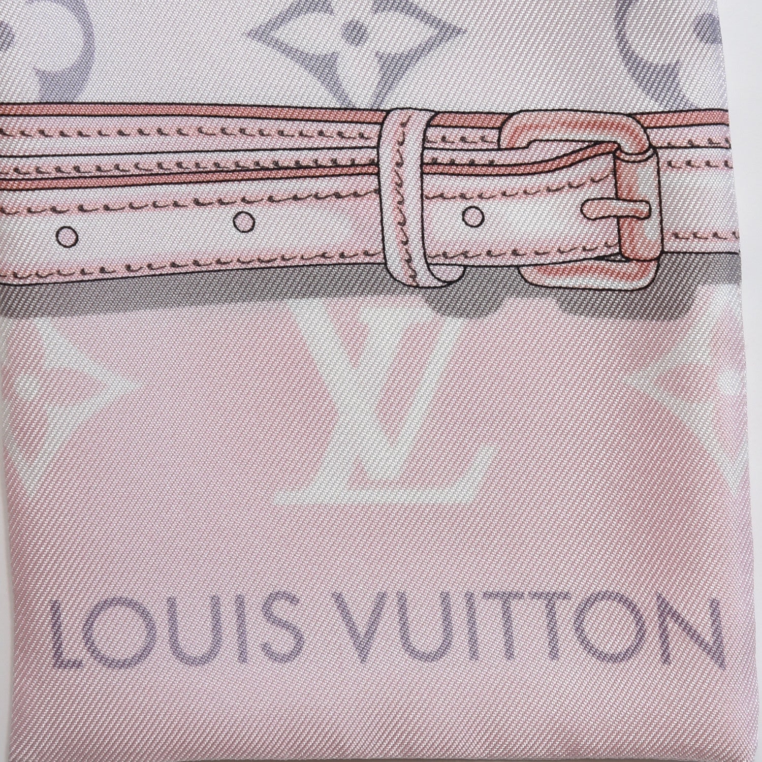 Louis Vuitton Silk Monogram Confidential Bandeau Light Pink 3 of 6