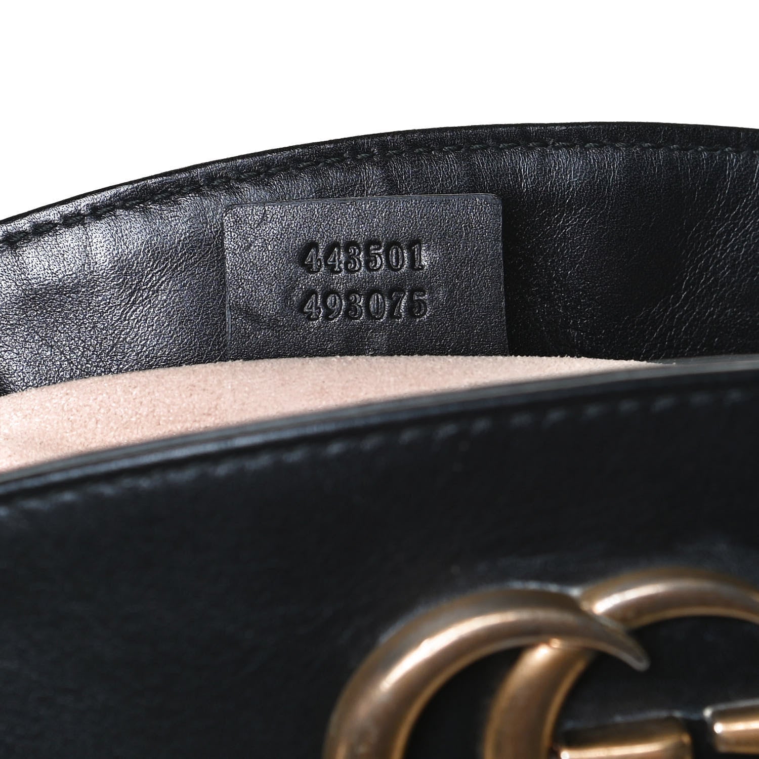 Gucci Calfskin Matelasse Medium GG Marmont Open Top Shoulder Bag Black 6 of 16