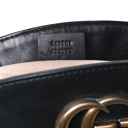 Gucci Calfskin Matelasse Medium GG Marmont Open Top Shoulder Bag Black 6 of 16