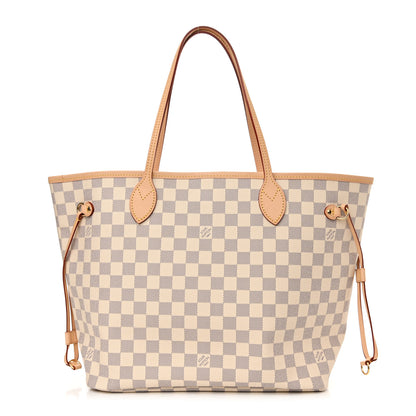 Louis Vuitton Damier Azur Neo Neverfull MM Rose Ballerine 1 of 9