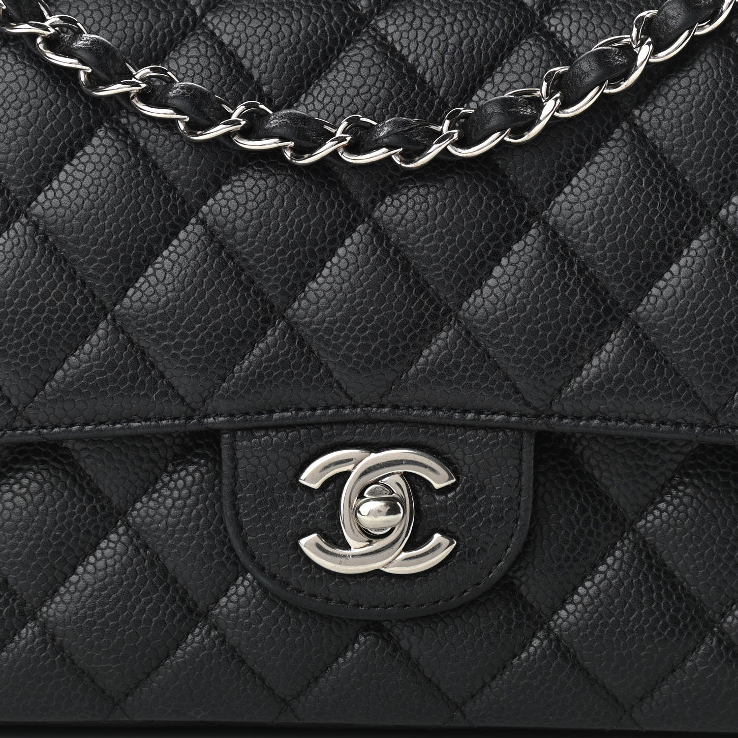 Chanel Caviar Quilted Medium Double Flap Black 8 of 12