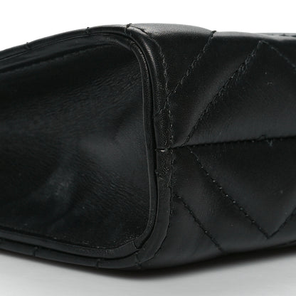 Gucci Calfskin Matelasse Chevron Heart GG Marmont Clutch Black 9 of 14
