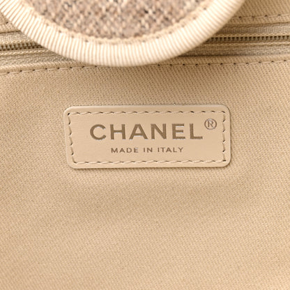 Chanel Mixed Fibers Calfskin Medium Deauville Tote Beige 6 of 11