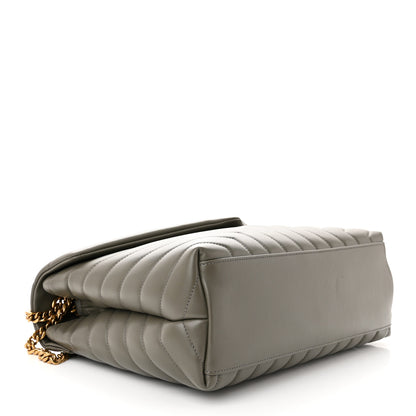 Saint Laurent Calfskin Y Quilted Monogram Medium Loulou Chain Satchel Storm 4 of 10