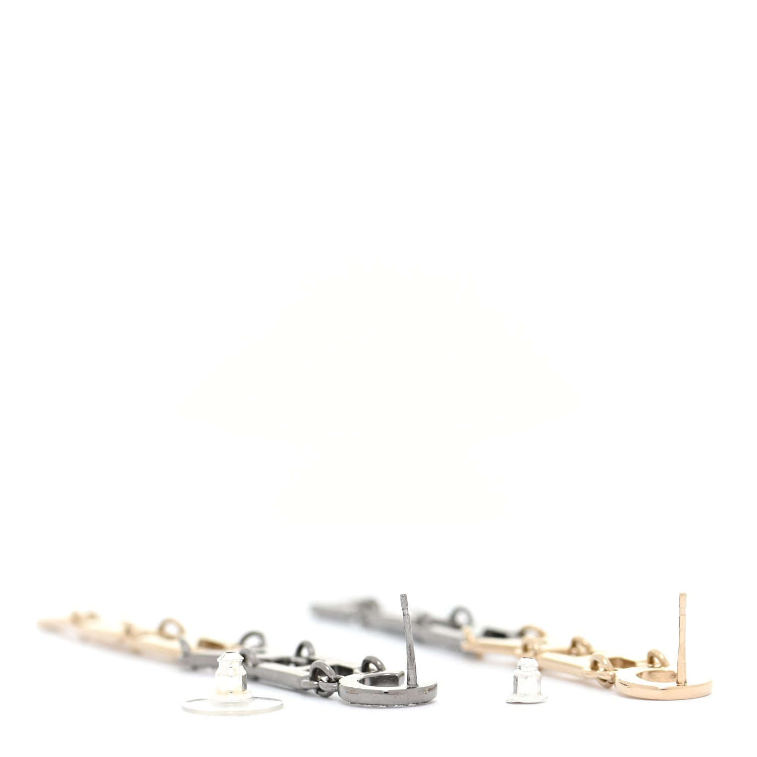 Chanel Crystal Pearl Chanel Bright Young Things Earrings Gold Ruthenium 3 of 6