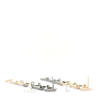 Chanel Crystal Pearl Chanel Bright Young Things Earrings Gold Ruthenium 3 of 6