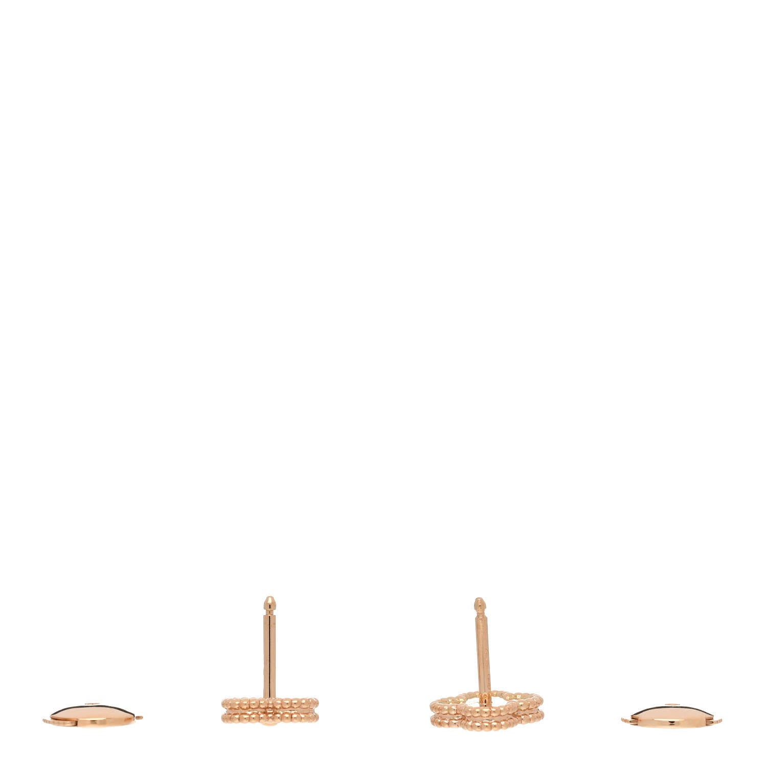 Van Cleef & Arpels 18K Rose Gold Sweet Alhambra Earrings 3 of 5