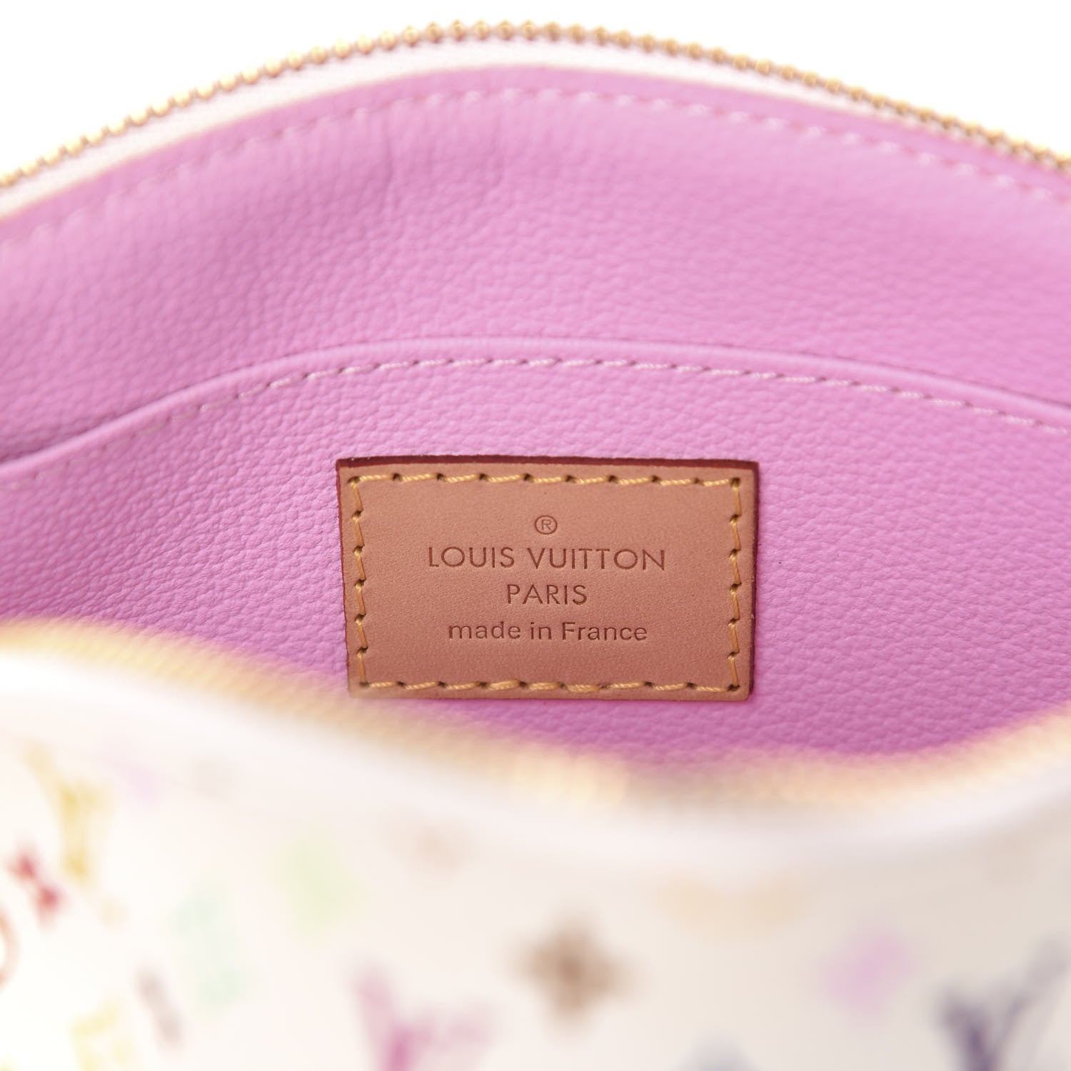 Louis Vuitton Monogram Multicolor Cosmetic Pouch White Litchi 7 of 8