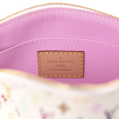 Louis Vuitton Monogram Multicolor Cosmetic Pouch White Litchi 7 of 8