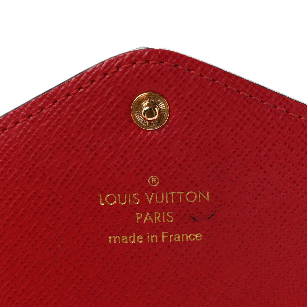 Damier Ebene Josephine Wallet Red