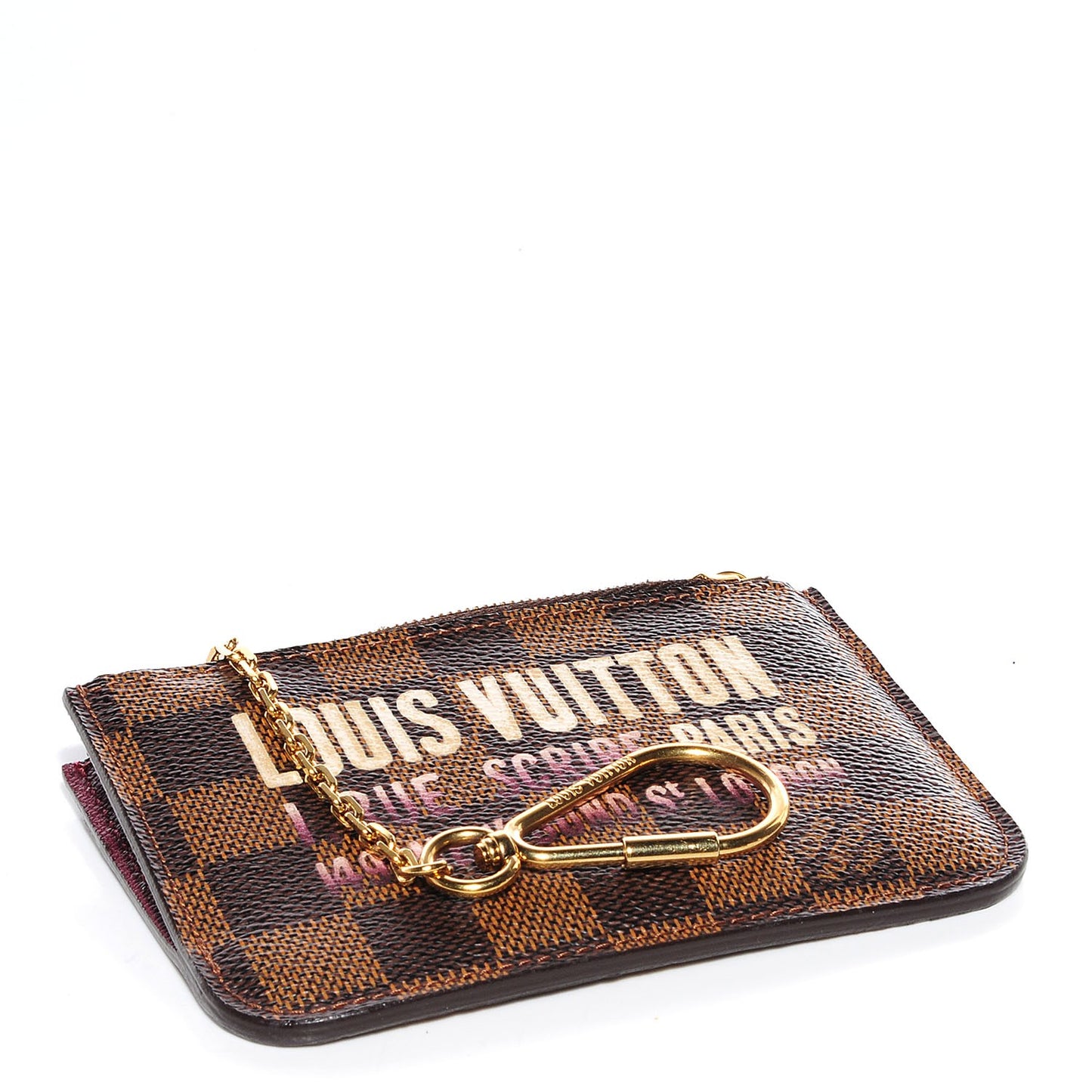 Damier Ebene Scribe Affiche Key Pouch