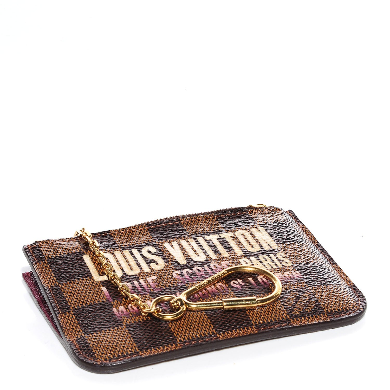 Louis Vuitton Damier Ebene Scribe Affiche Key Pouch 4 of 7