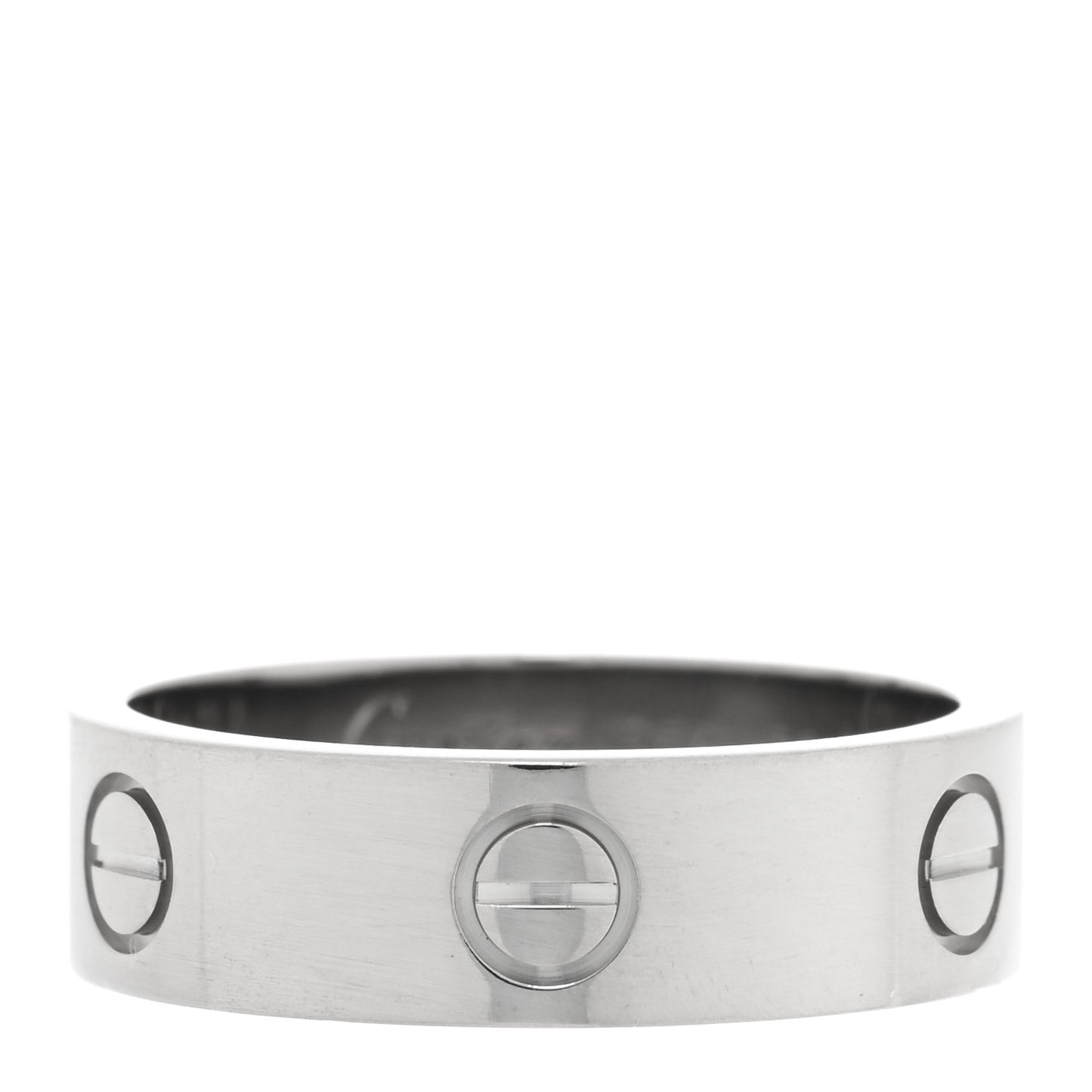 18K White Gold 6mm LOVE Ring 58 8.25