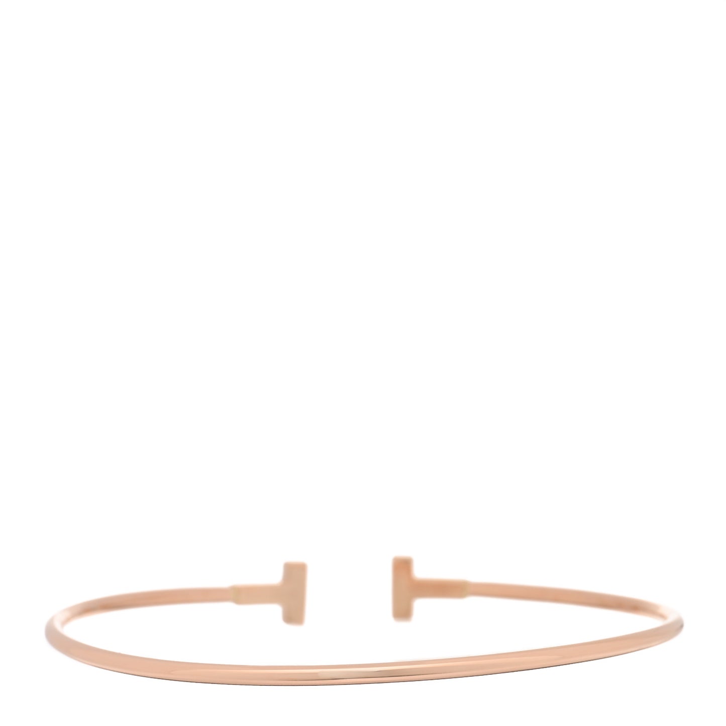 18K Rose Gold Narrow T Wire Bracelet