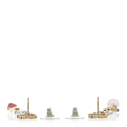 Chanel Enamel Pearl CC Cha-Nel Drop Earrings Gold 3 of 5