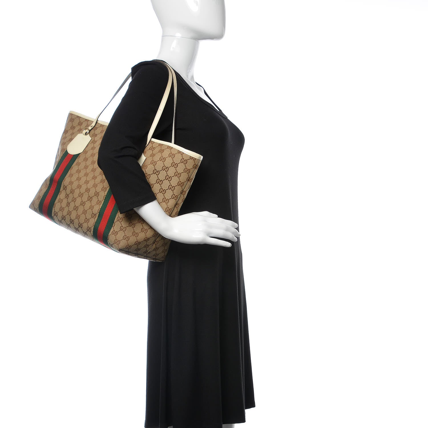 Gucci Monogram Web Large Jolie Tote White 2 of 24