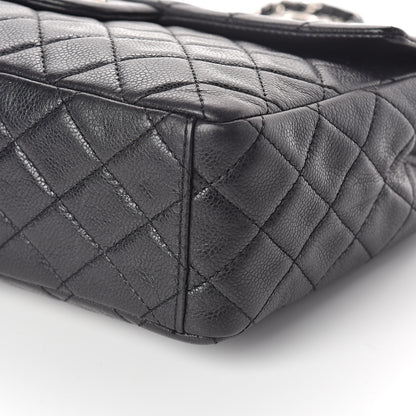 Chanel Washed Caviar Quilted Maxi Single Flap Black 10 of 10