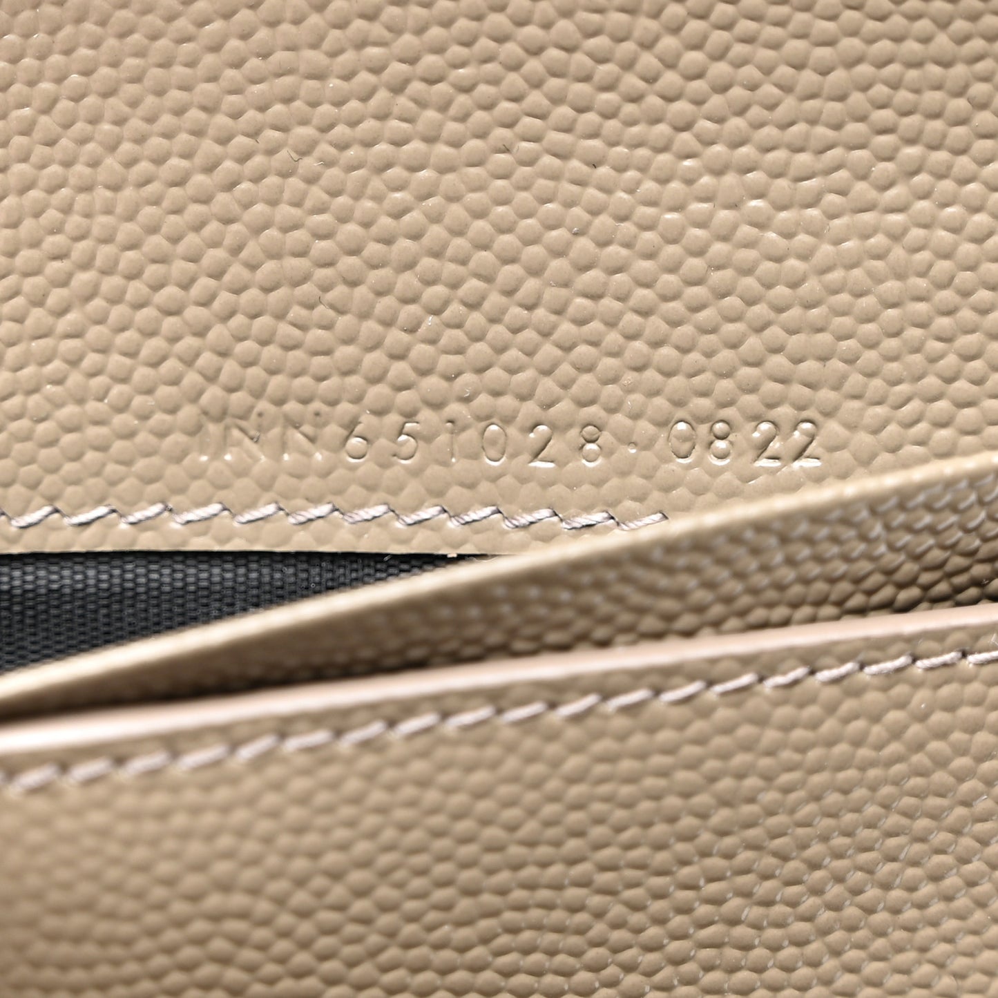 Grain De Poudre Mixed Matelasse Triquilt Monogram Compact Tri Fold Wallet Greyish Brown