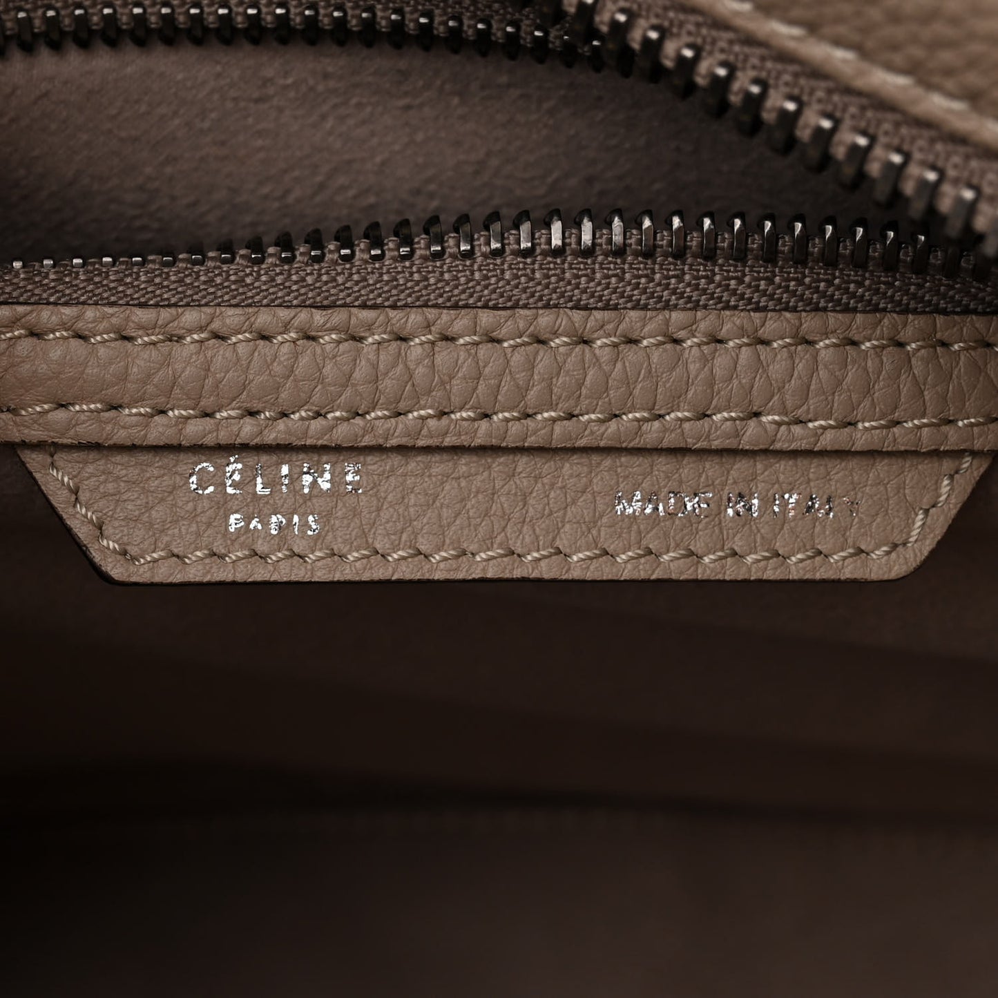 Drummed Calfskin Micro Luggage Dune