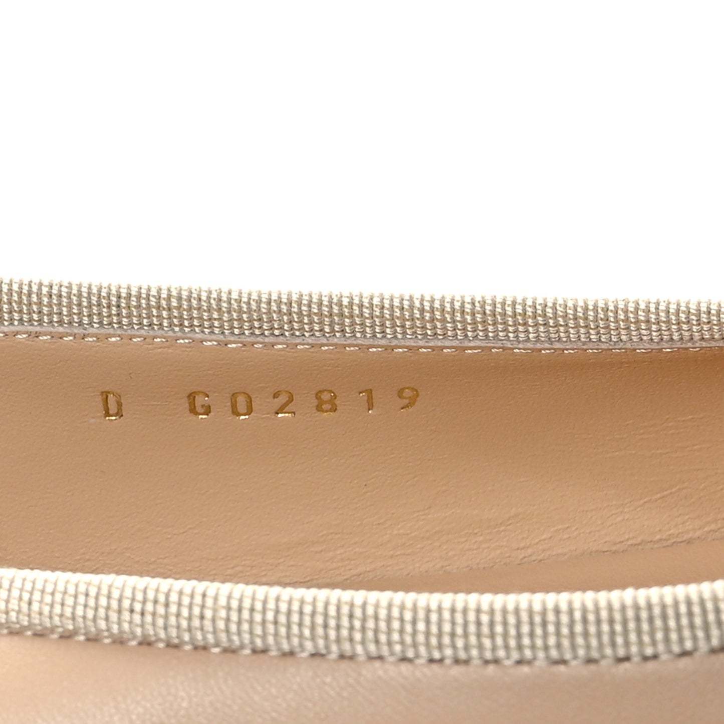 Lambskin Cap Toe CC Ballerina Flats 38.5 Beige Black