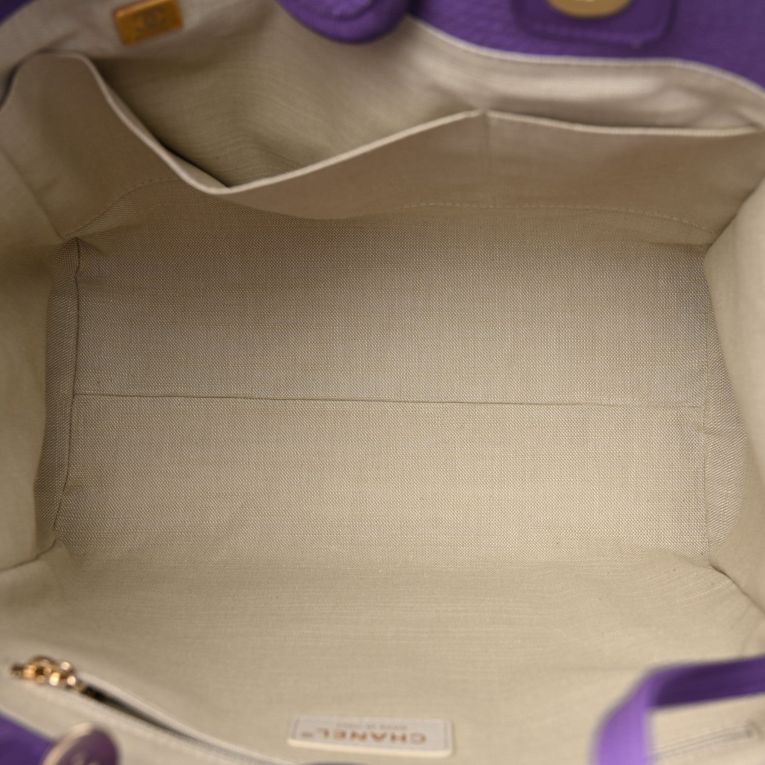 Chanel Mixed Fibers Small Deauville Tote Purple 6 of 14